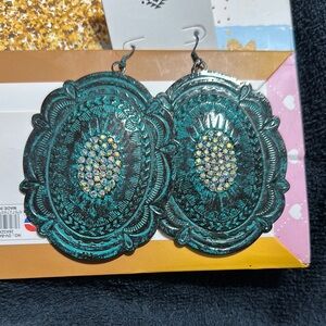 New Vintage Turquoise  Statement Earrings!